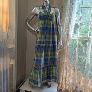 Mossimo Supply Co. Plaid Cotton Boho Maxi Sundress*